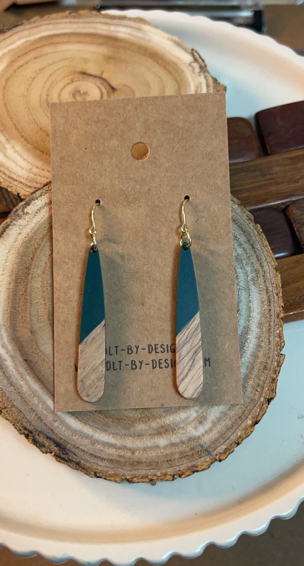 Pine Wood Resin Earrings*