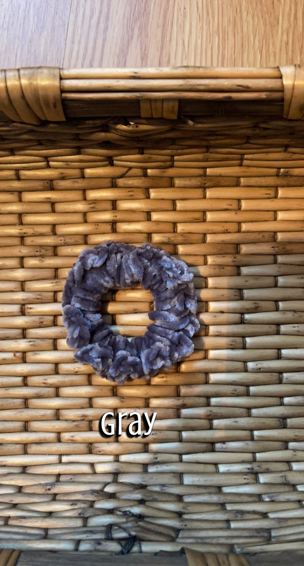 Velvet Gray Scrunchie