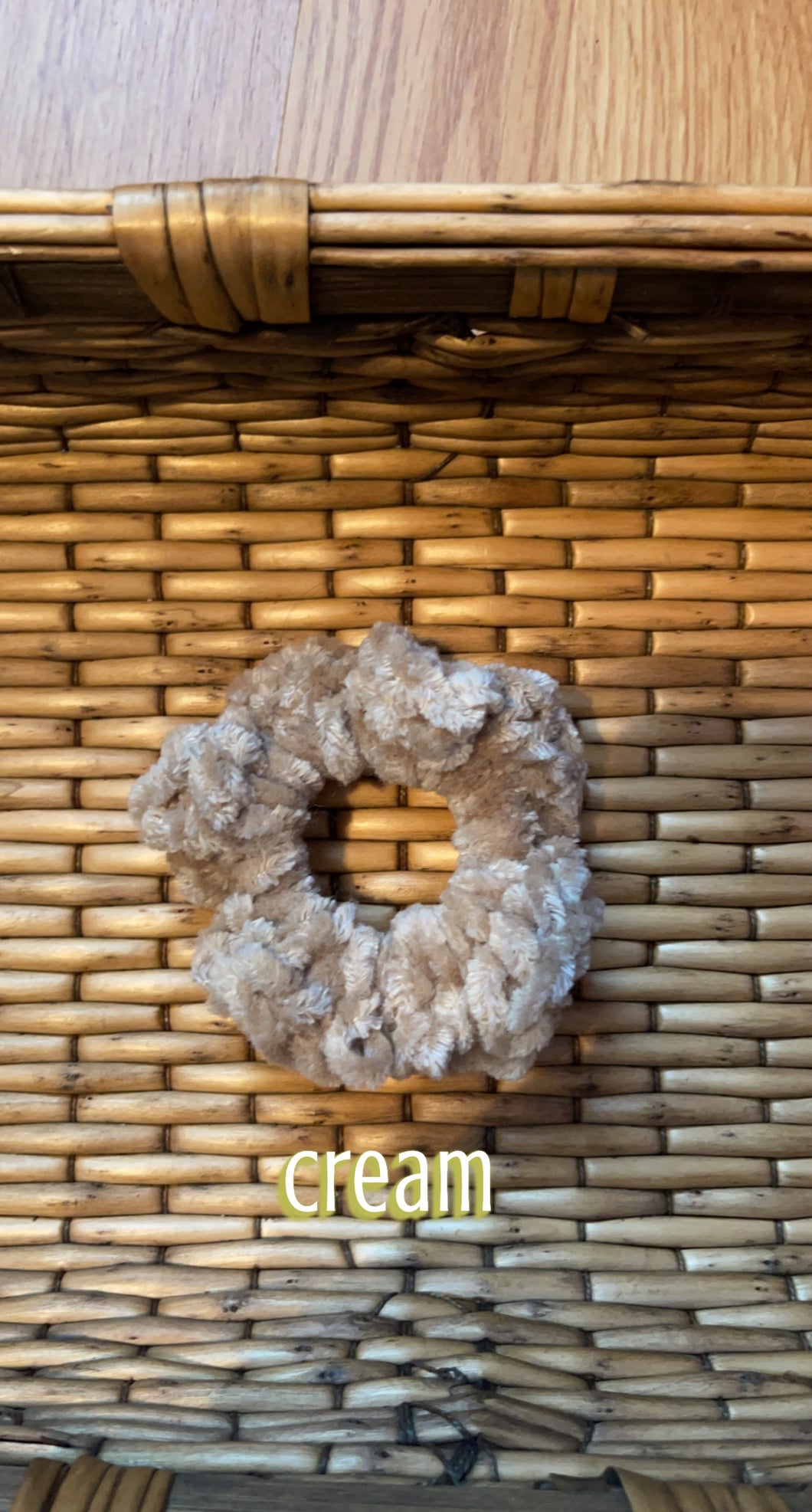 Velvet Cream Scrunchie
