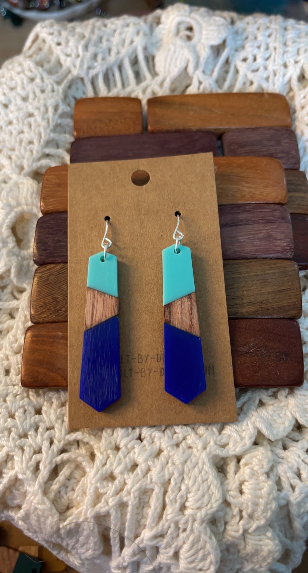 Royal Blue Resin Earrings*