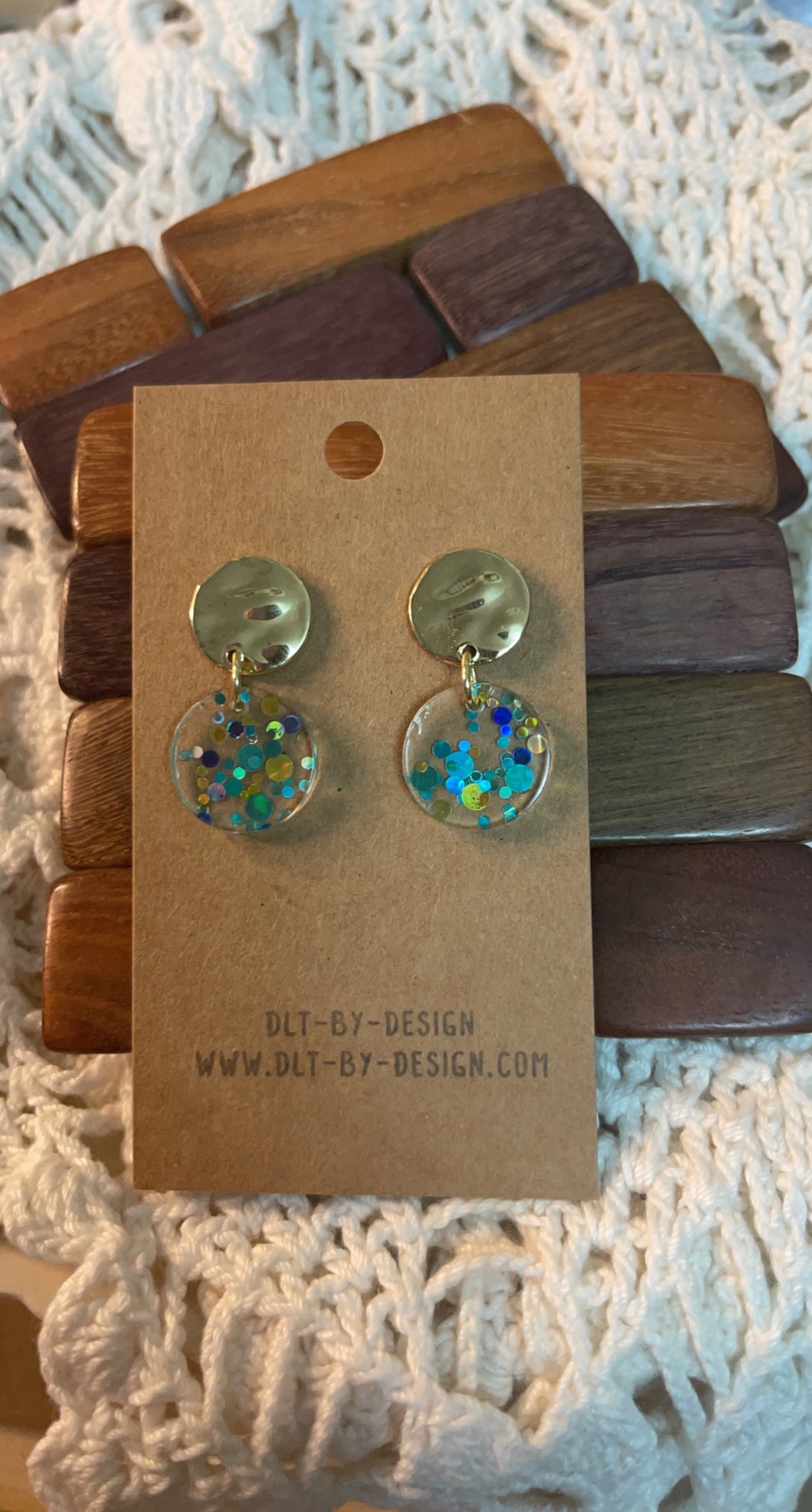 Glitter Resin Post Earrings*