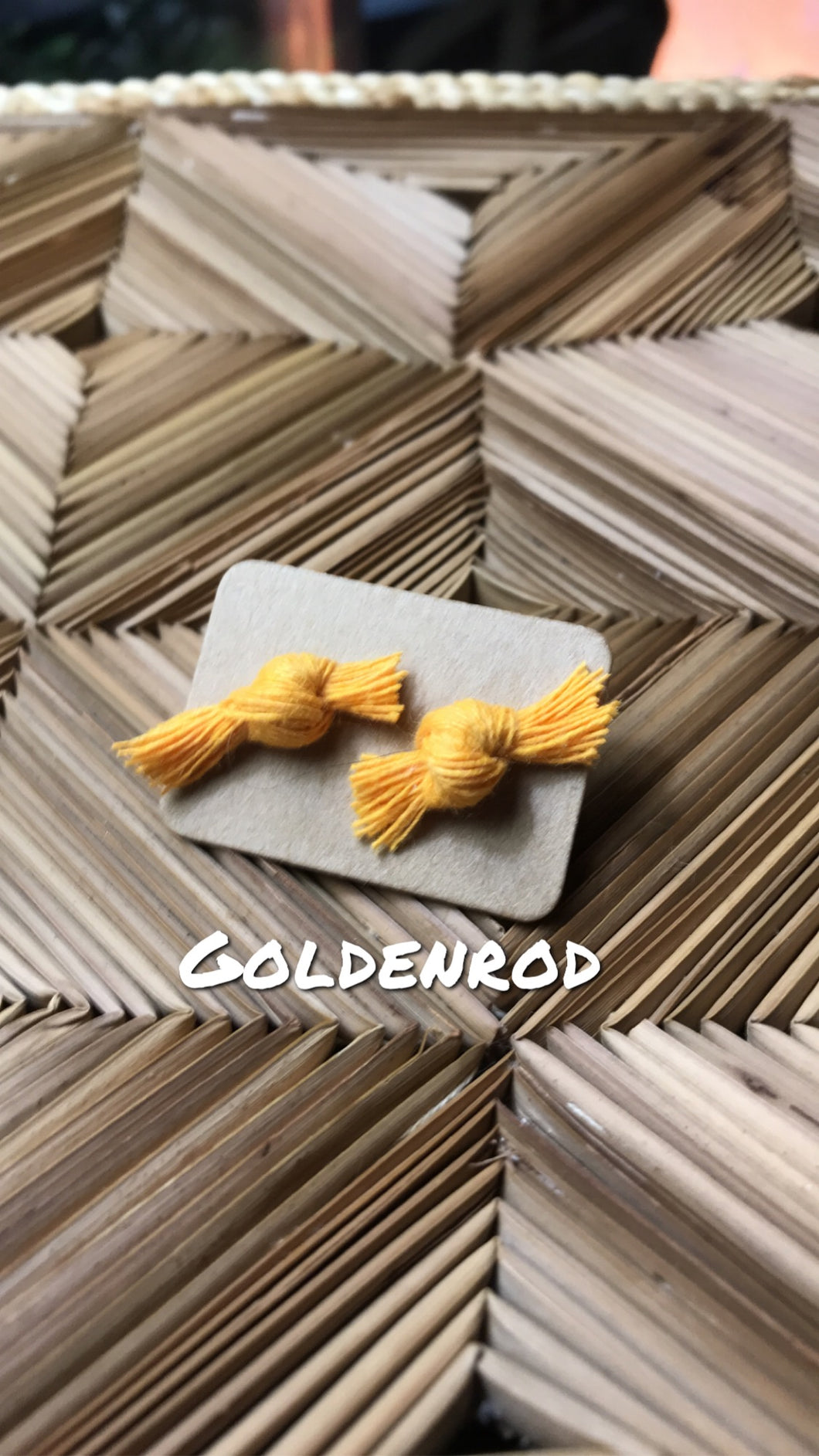 Goldenrod Bow Studs *