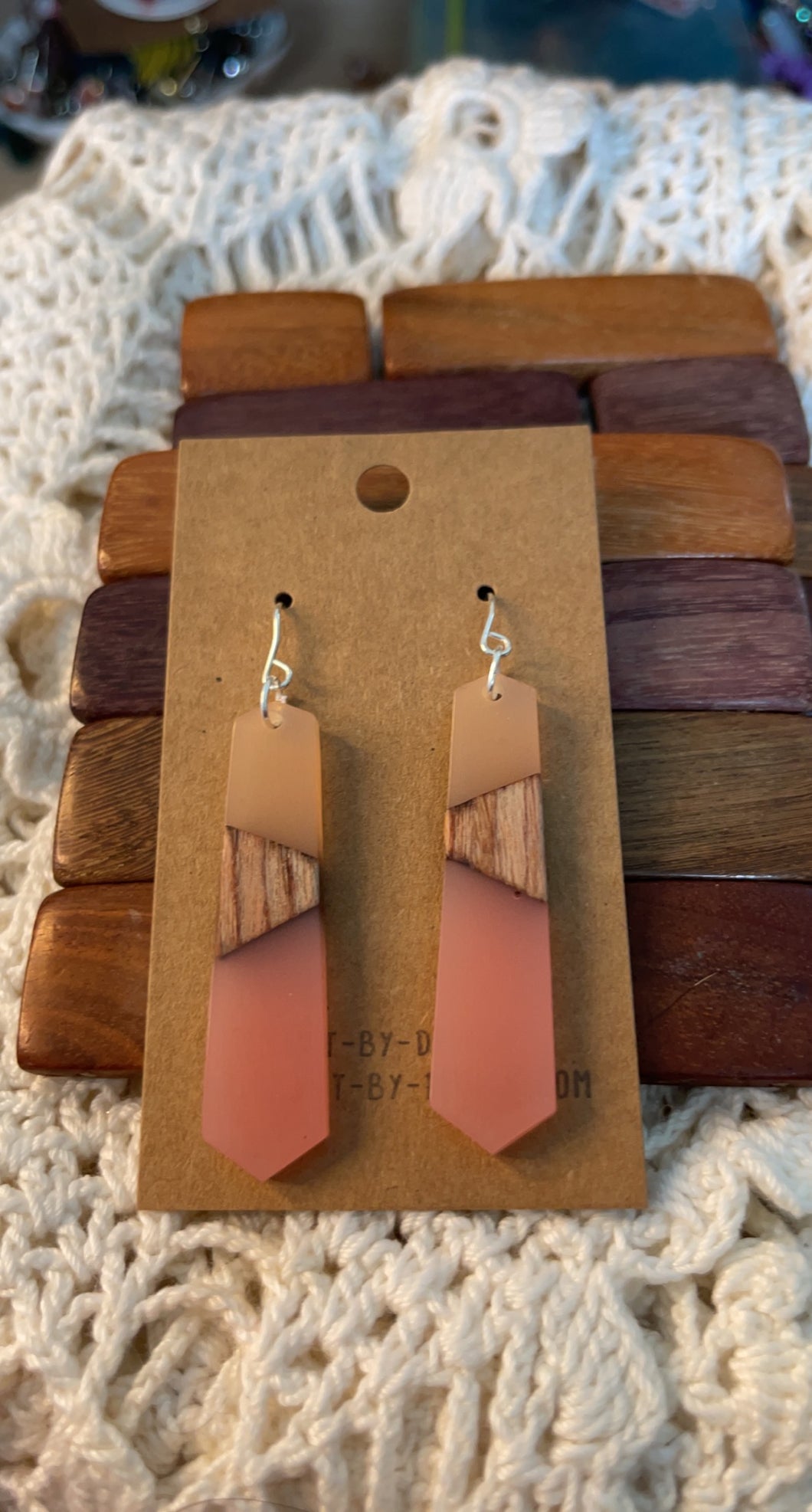Pink Resin Earrings*