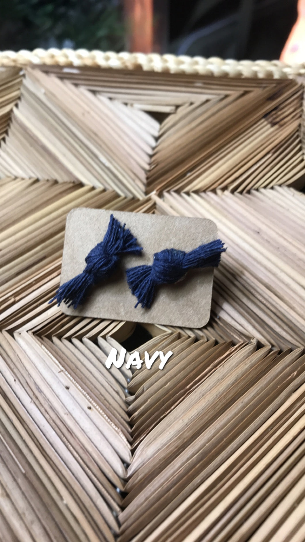 Navy Bow Studs *