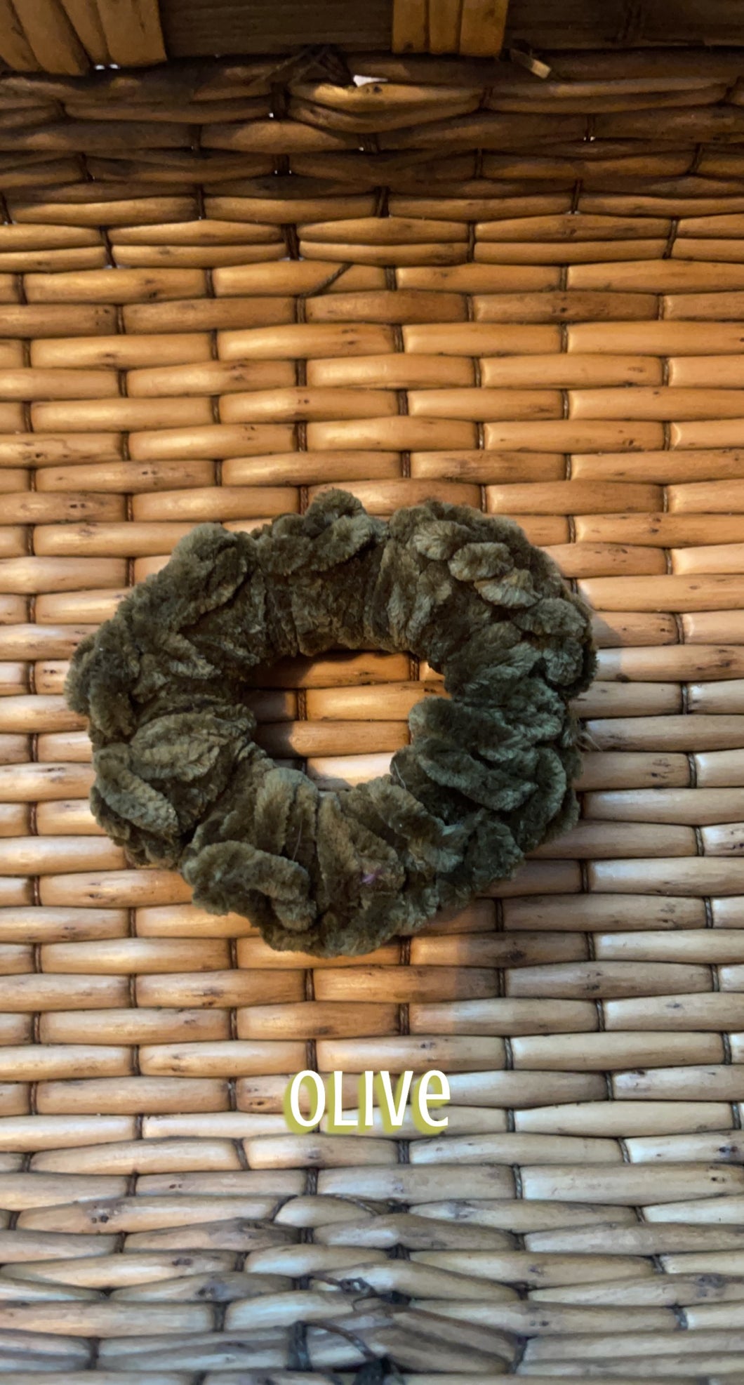 Velvet Olive Scrunchie