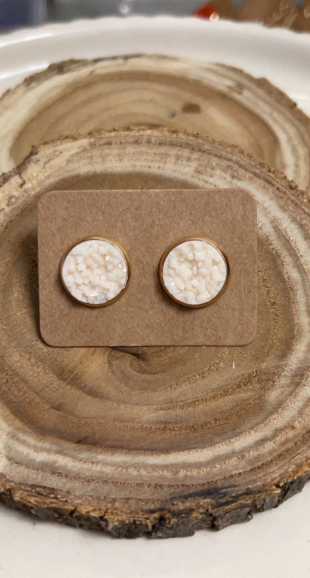 Matte Ivory Studs *