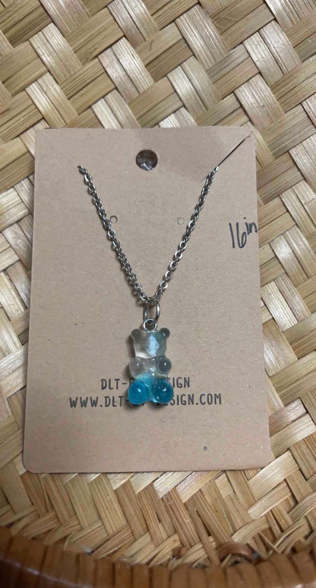 Light Blue Ombré Gummy Necklace *