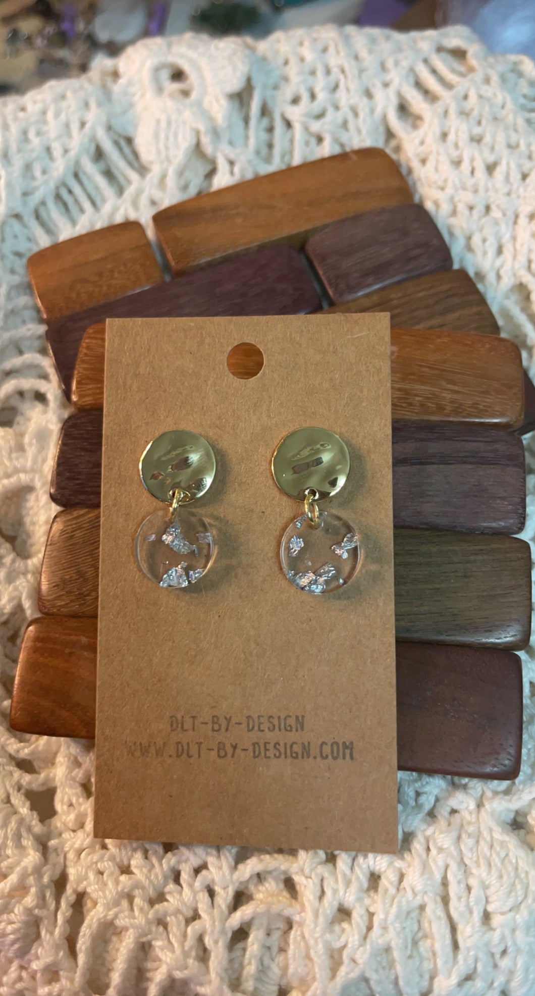 Gold Post Glitter Earrings*