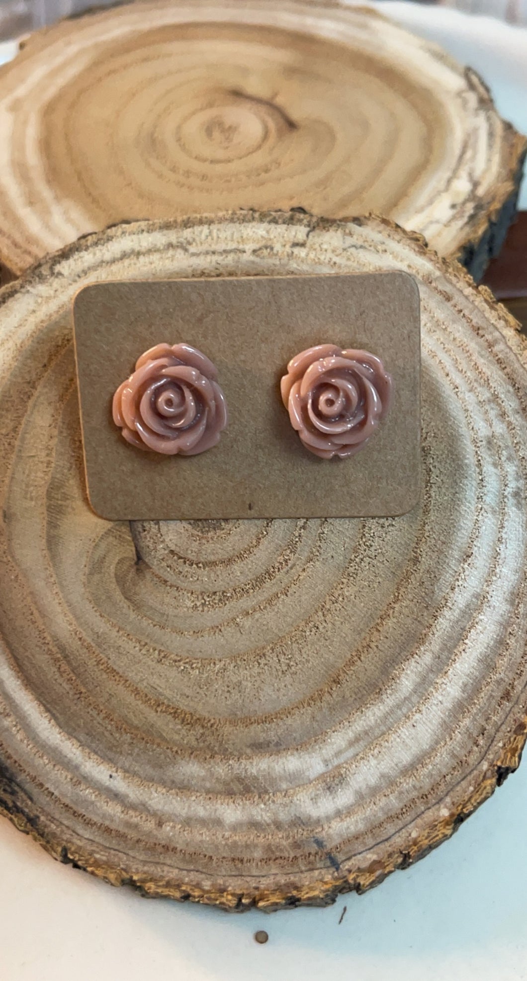 Mauve Rose Studs*