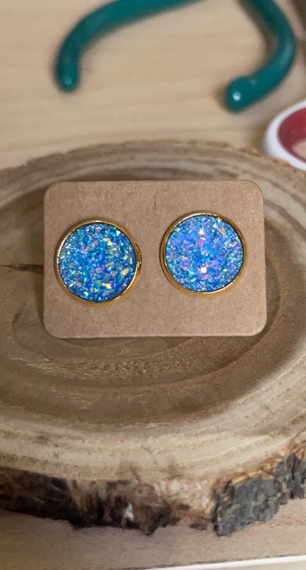 Royal Blue Druzy Studs *