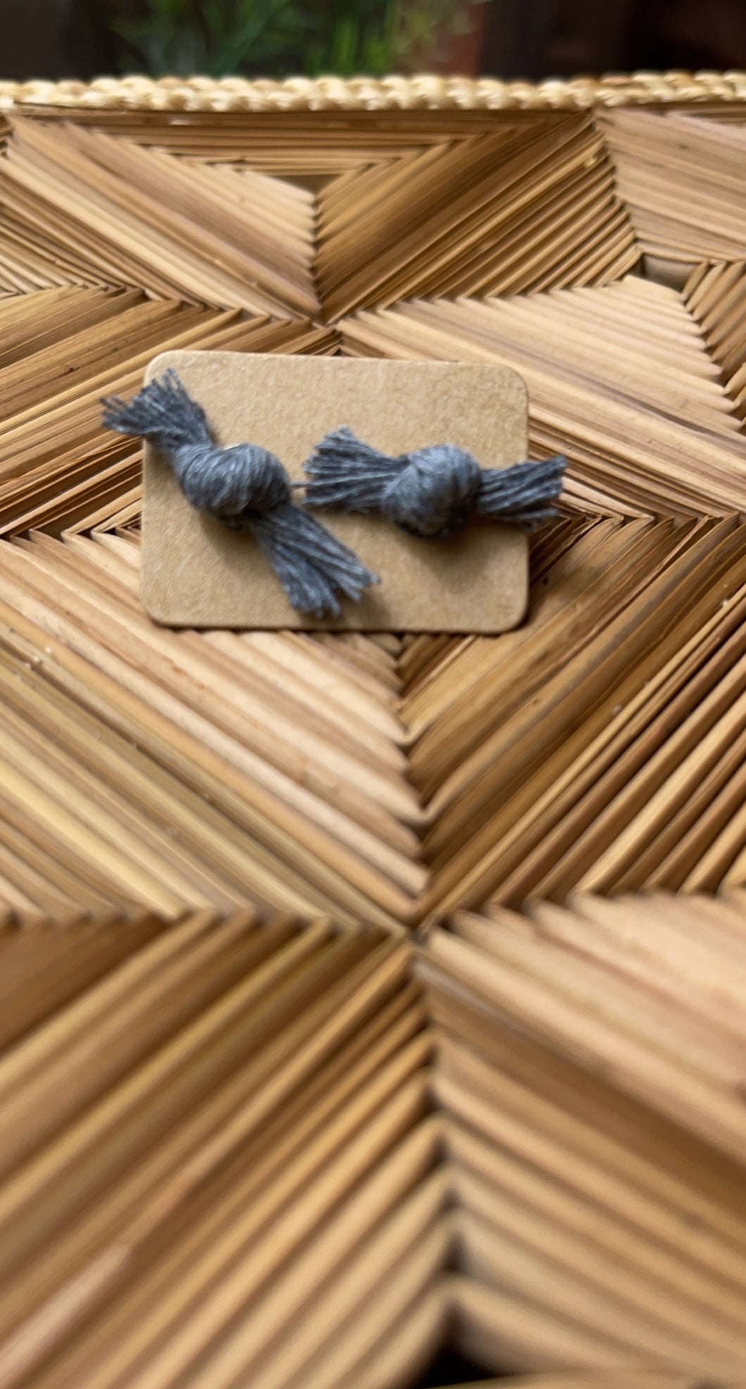 Dark Gray Bow Studs