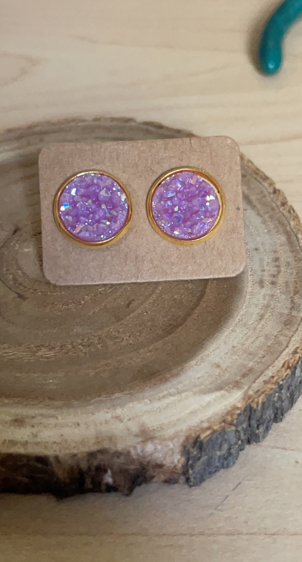 Fairy Tale Druzy Studs - Gold
