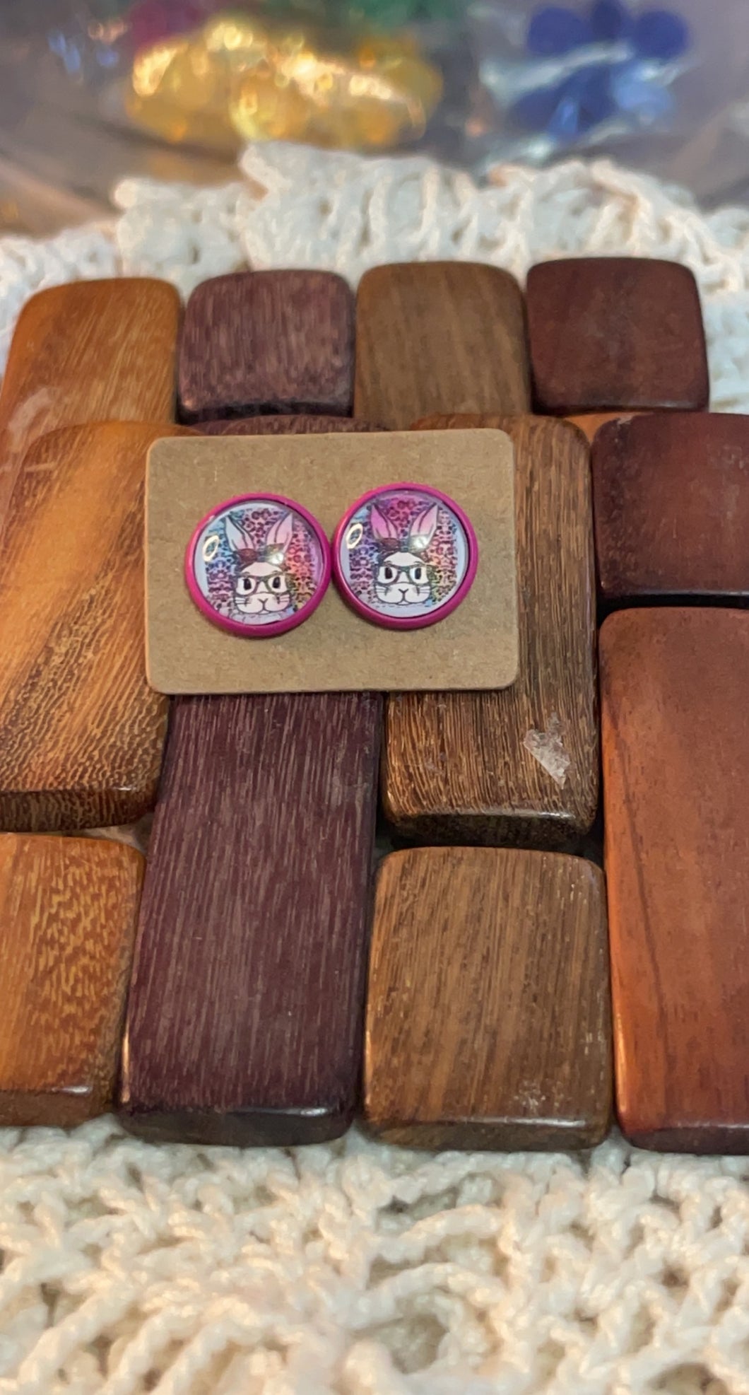 Retro Bunny Studs*