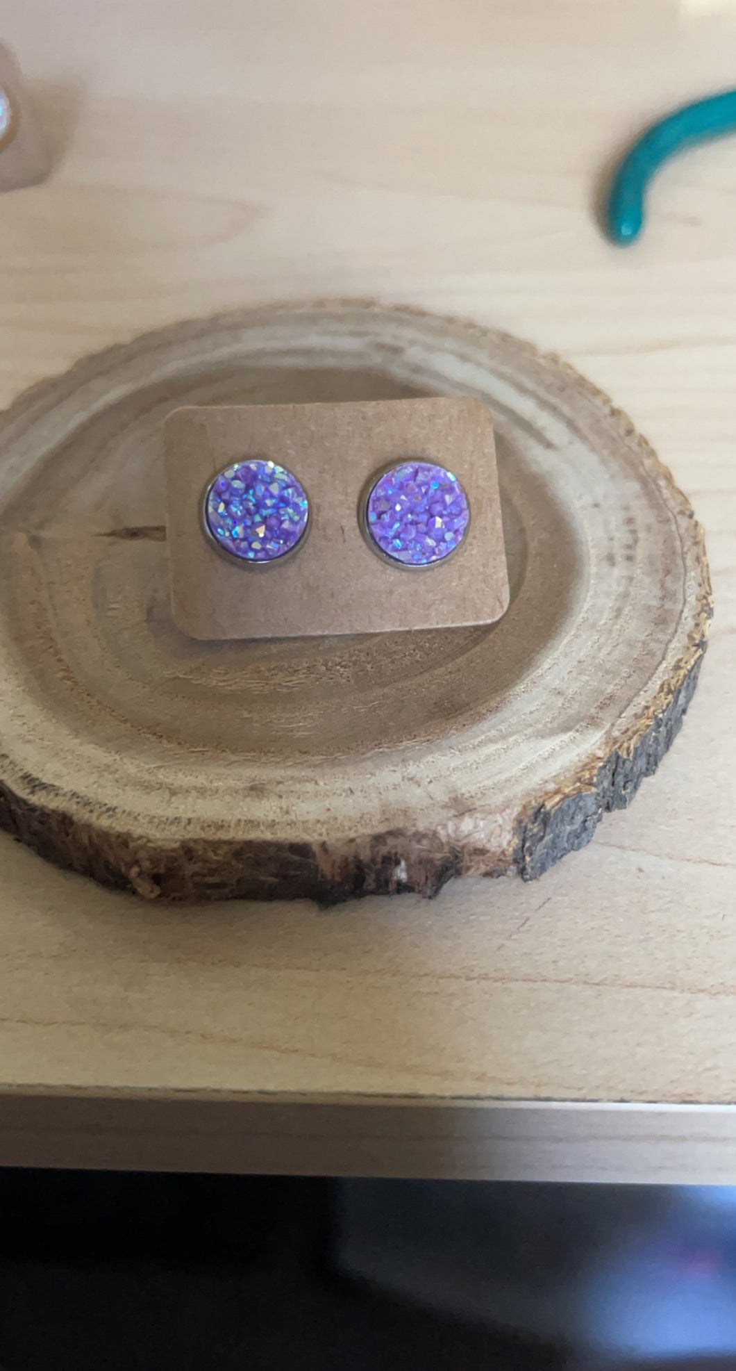 Fairy Tale Druzy Studs - Silver