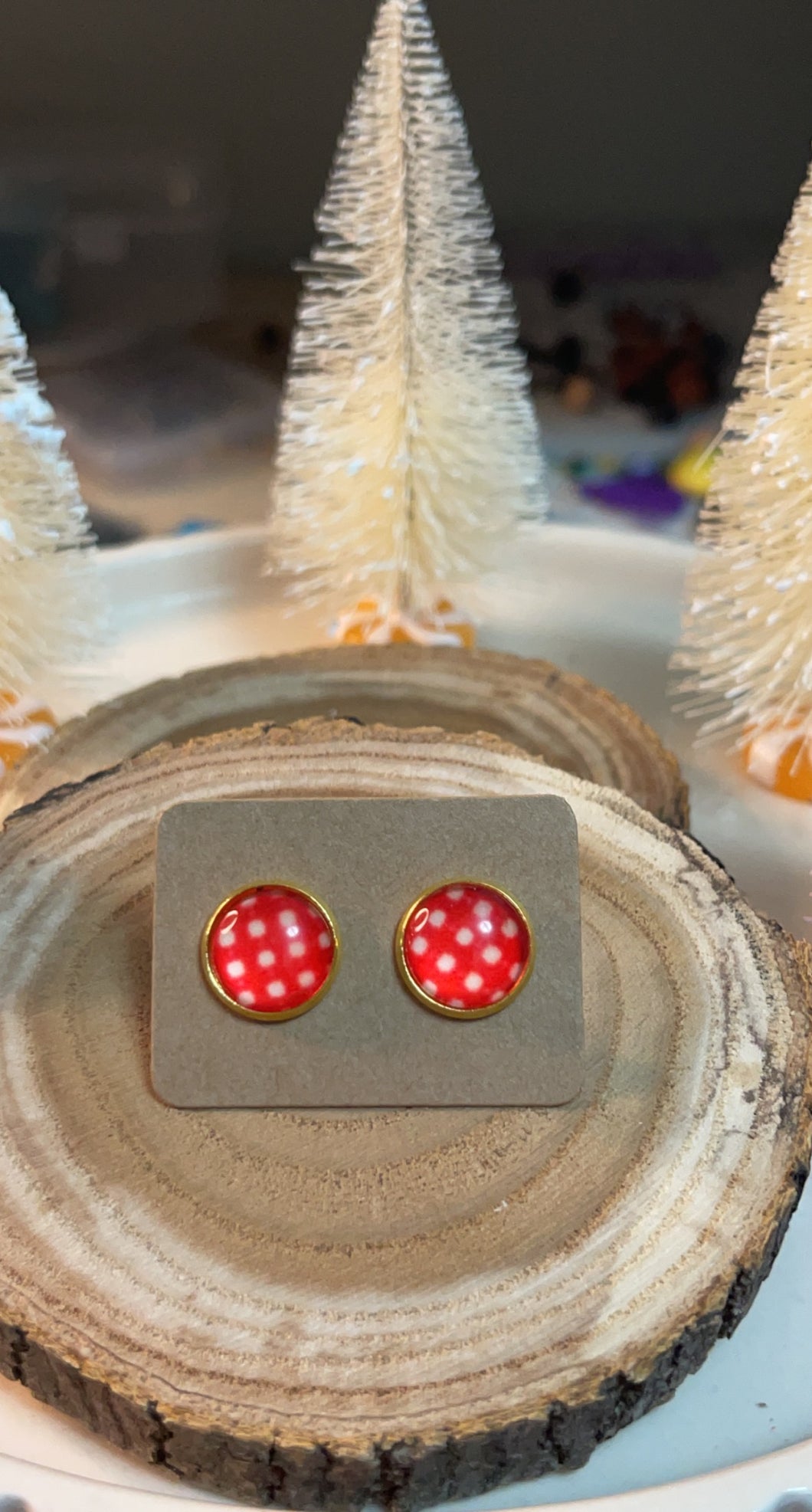 Christmas Plaid Studs*