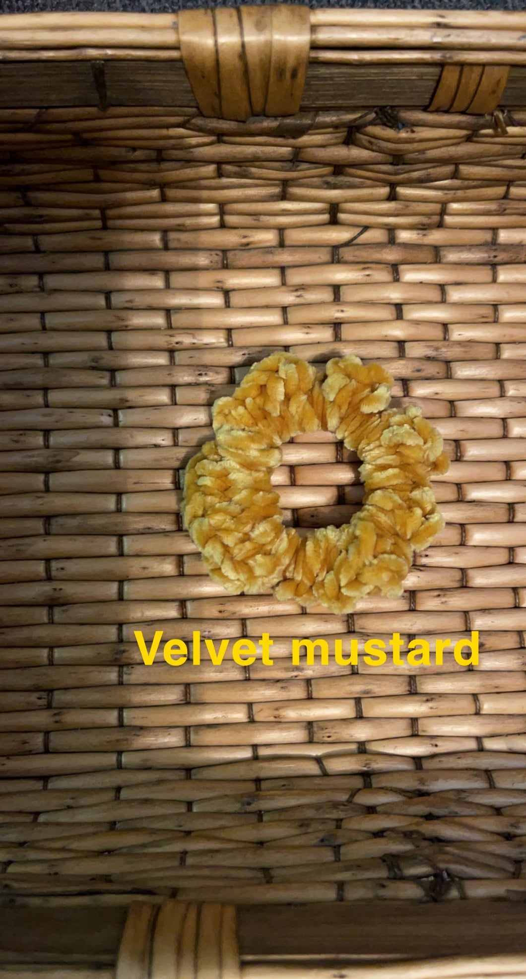 Velvet Mustard Scrunchie