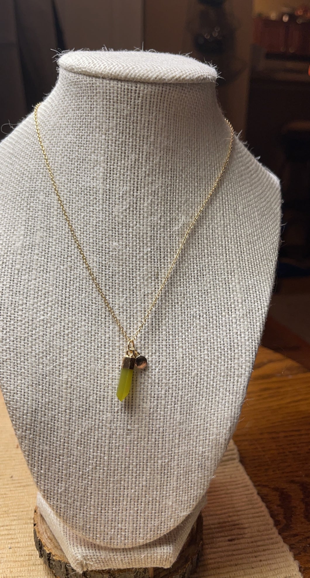 Olive Stone Necklace